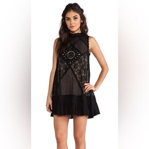 Free People black cotton lace dress